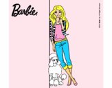 Barbie con cazadora de cuadros