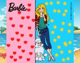 Barbie con cazadora de cuadros