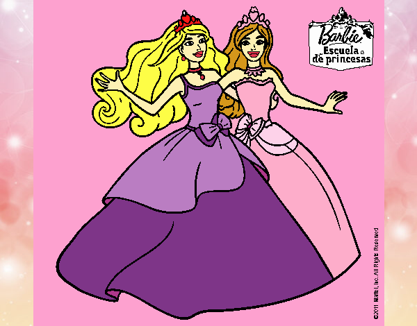 Barbie y su amiga súper felices