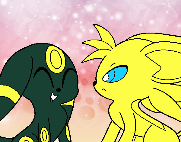 umbreon y jolteon vercion anime pokemon