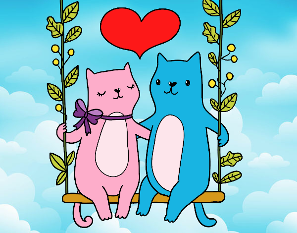 Gatitos enamorados