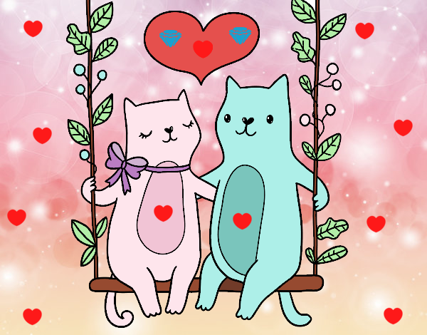 Gatitos enamorados