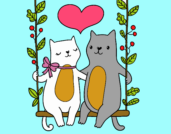 Gatitos enamorados