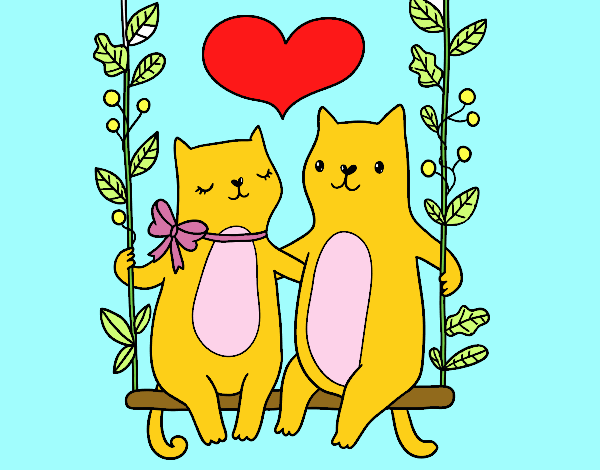 Gatitos enamorados