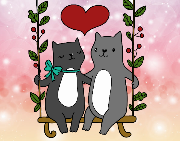 Gatitos enamorados