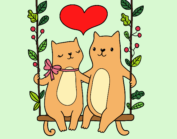 Gatitos enamorados