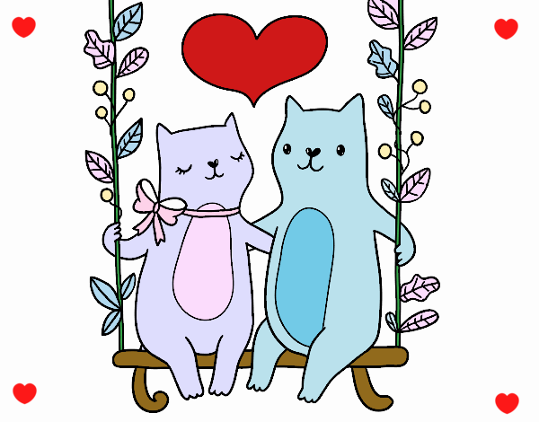 Gatitos enamorados