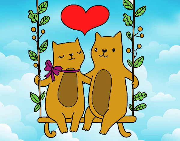 Gatitos enamorados