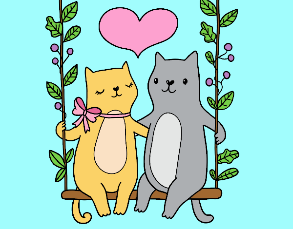 Gatitos enamorados