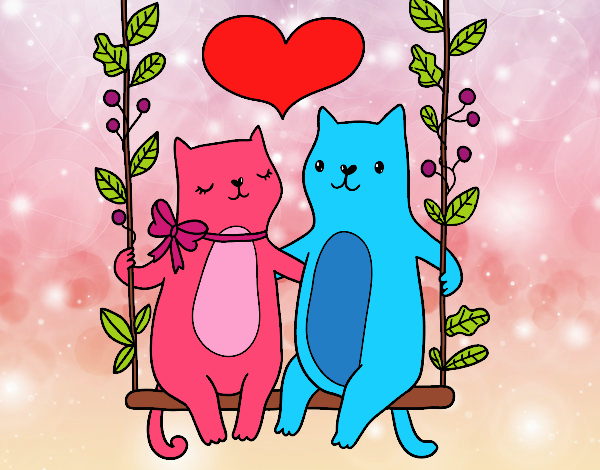 Gatitos enamorados