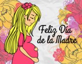 Mamá embarazada en el día de la madre