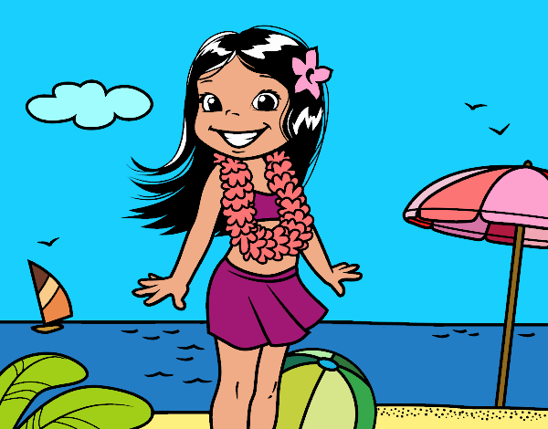 Niña en la playa