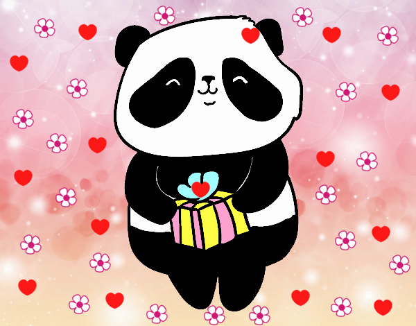 Panda con regalo