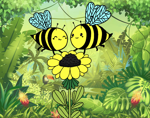 Pareja de abejas