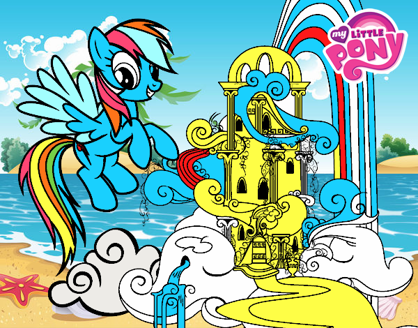 Rainbow Dash en su palacio