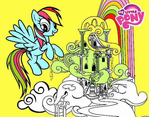 Rainbow Dash en su palacio