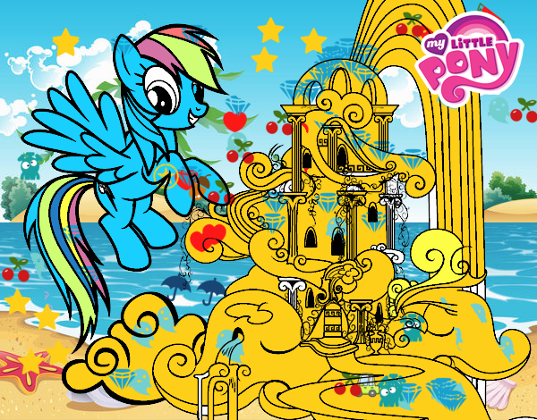 Rainbow Dash en su palacio