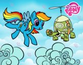 Rainbow Dash y la tortuga tanque