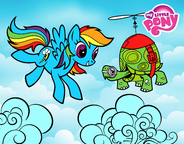 Rainbow Dash y la tortuga tanque