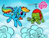 Rainbow Dash y la tortuga tanque