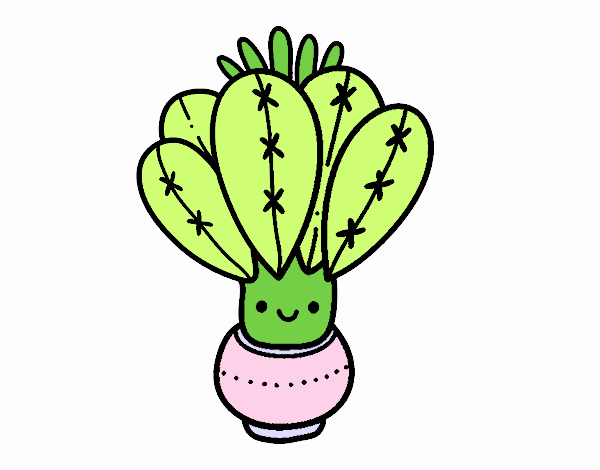 Un cactus con flor