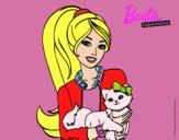 Barbie con su linda gatita