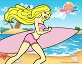 Barbie corre al agua