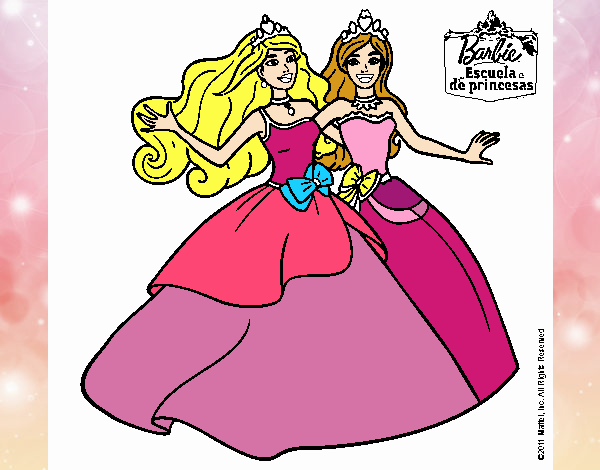 Barbie y su amiga súper felices