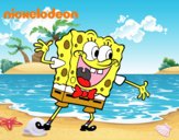 Bob Esponja saludando