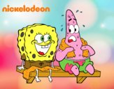 Bob Esponja y Patricio en bañador