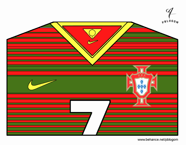 Camiseta del mundial de fútbol 2014 de Portugal