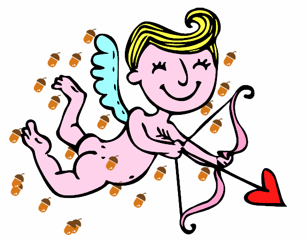 Cupido contento con flecha