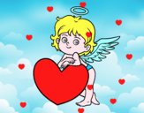 Cupido y un corazón