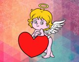 Cupido y un corazón