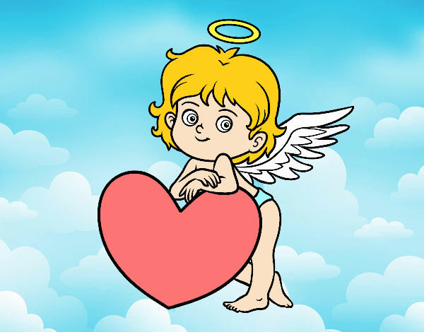 cupido y un corazon