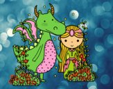 Dragón y princesa