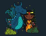 Dragón y princesa