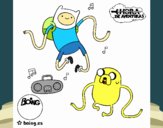 Finn y Jake escuchando música