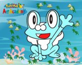 Froakie saludando