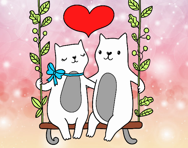 Gatitos enamorados