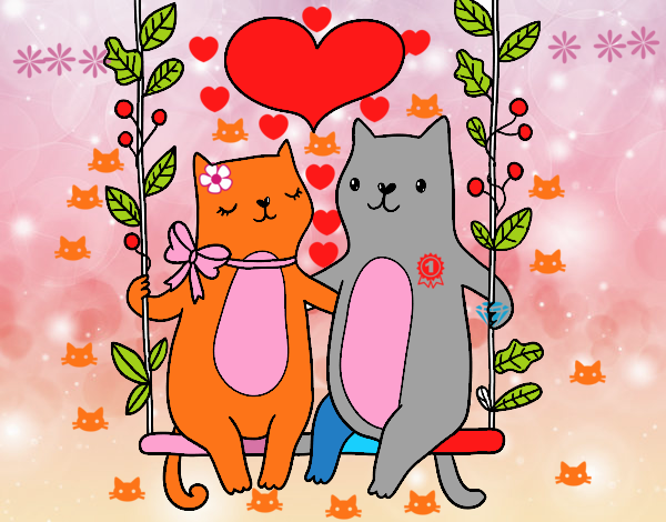 Gatitos enamorados