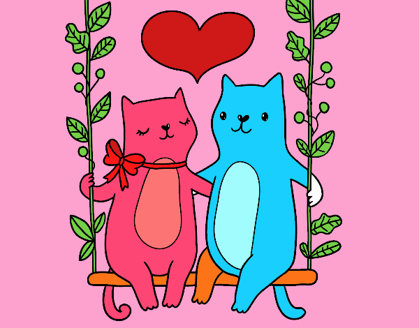 Gatitos enamorados