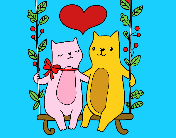 Gatitos enamorados