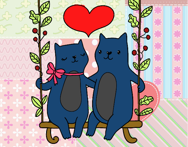 Gatitos enamorados