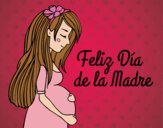 Mamá embarazada en el día de la madre