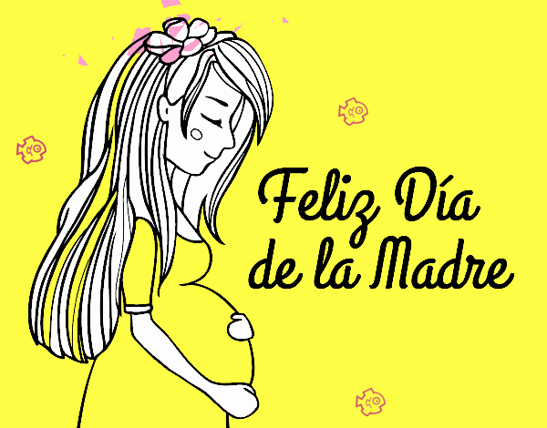 Mamá embarazada en el día de la madre