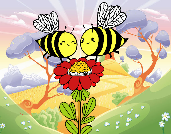 Pareja de abejas