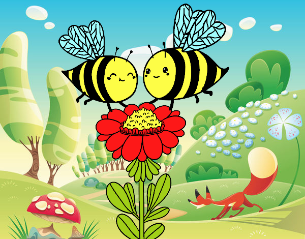 Pareja de abejas