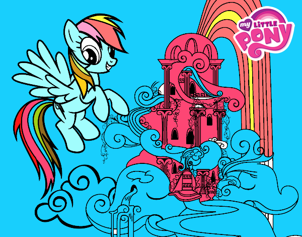 Rainbow Dash en su palacio