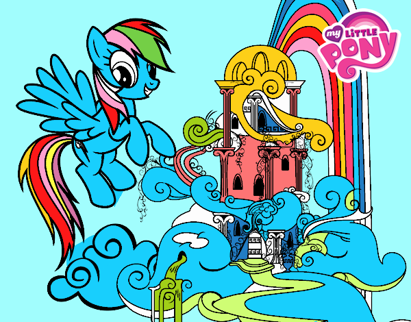 Rainbow Dash en su palacio